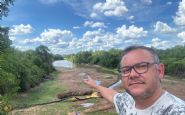 Wilson Santos comprova seca do Rio Bento Gomes